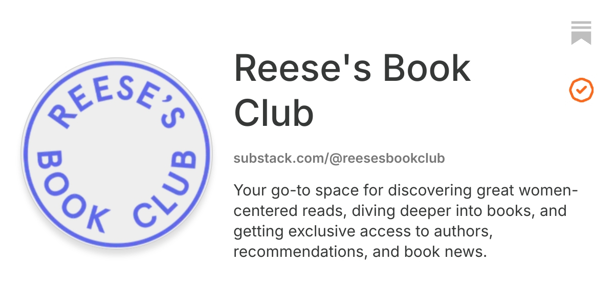 Reese's Book Club | Substack