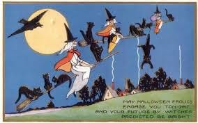 Free Vintage Halloween Witches Cards ...