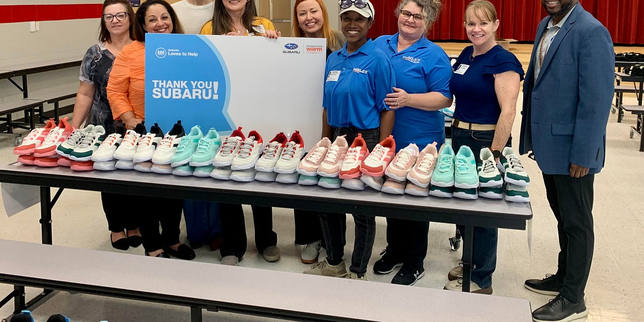 Turning Points & Conley Subaru Provide Hundreds of Shoes to Palmetto Elementary Students