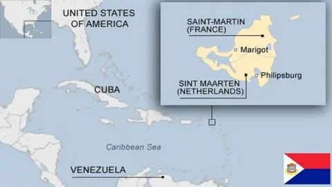 BBC map of Sint Maarten