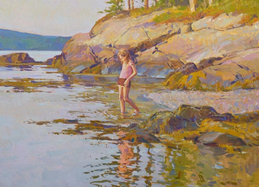 A child walking in the water

Description automatically generated