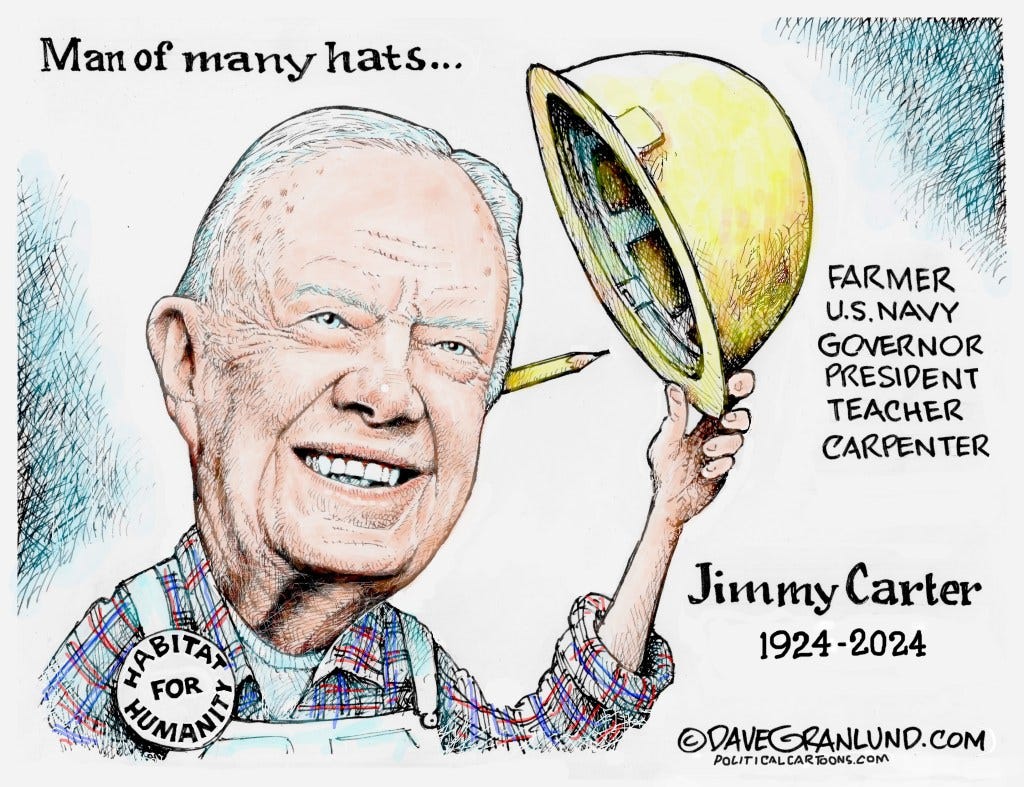 Cartoonist's take: 'Jimmy Carter, 1924-2004' – Daily Freeman