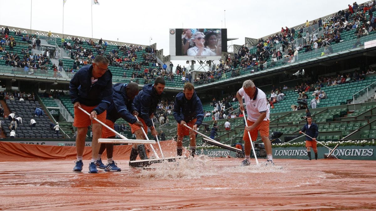 Rain washes out full day at Roland Garros as all matches cancelled -  Eurosport