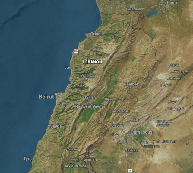Apple Maps imagery for Lebanon