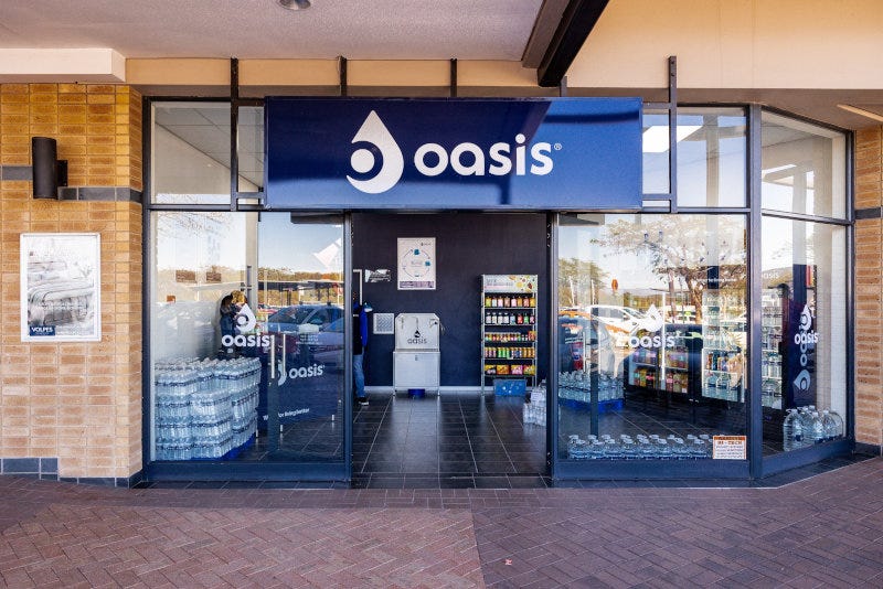 An Oasis Water retail outlet.