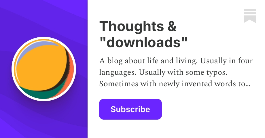 Thoughts & "downloads" | Saskia Eva | Substack