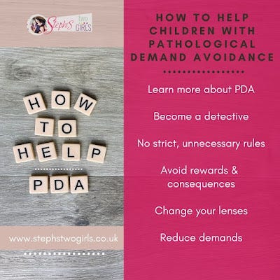alphabet tiles spelling out how to help pda on the floor