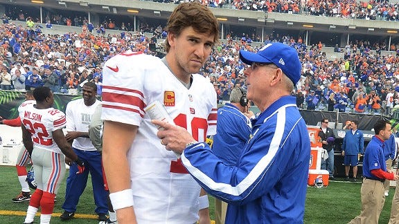 giants eli manning wtih coach tom coughlin nfl 2015 giants eli manning wtih coach tom coughlin nfl 2015