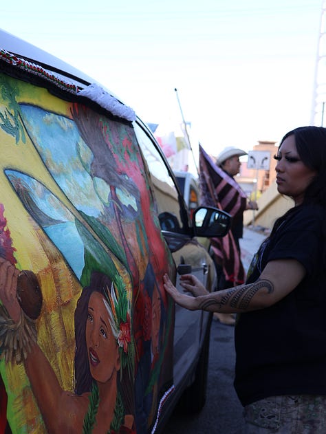 Artists making flags 