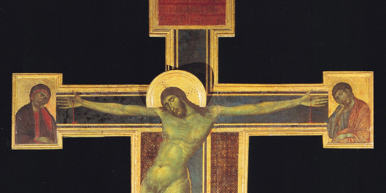 Ecce Agnus Dei: 13th century Umbrian panel crucifixes