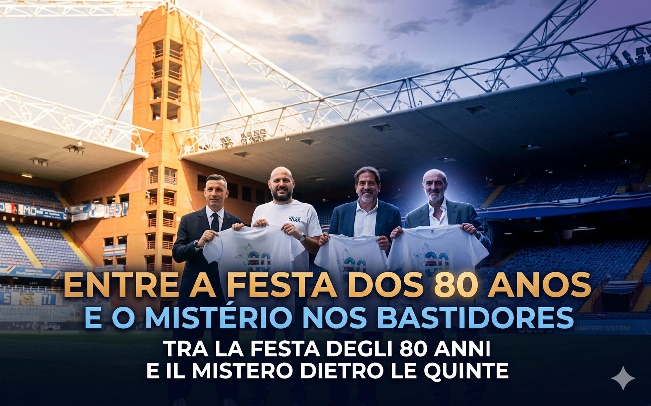 Entre a festa dos 80 anos e o mistério nos bastidores / Tra la festa degli 80 anni e il mistero dietro le quinte