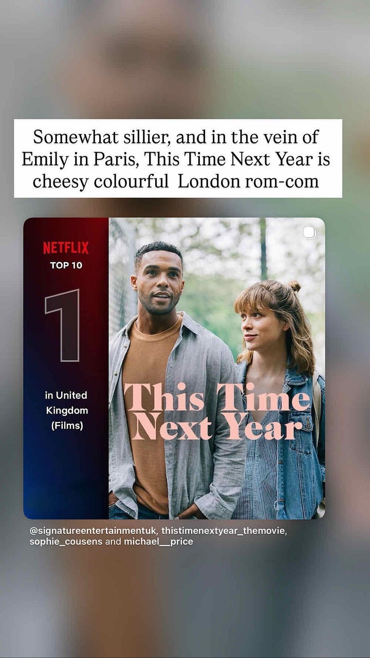 We Live in Time, This Time Next Year Netflix thumbnails