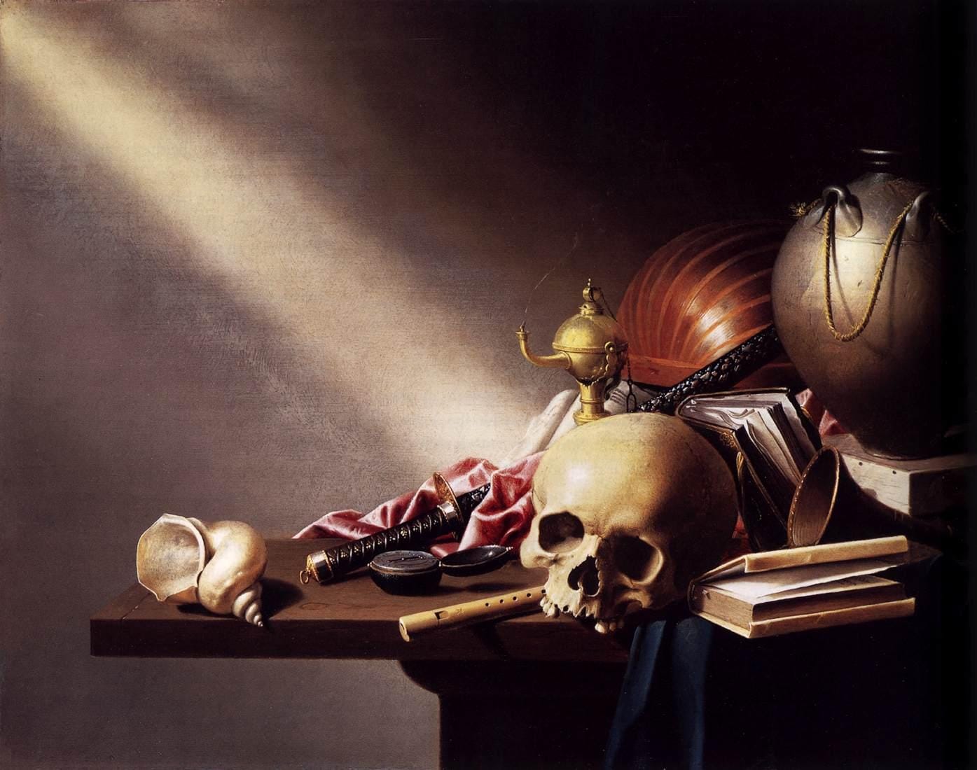 Harmen Steenwyck, Still Life: An Allegory of the Vanities of Human Life, about 1640. National Gallery, London.