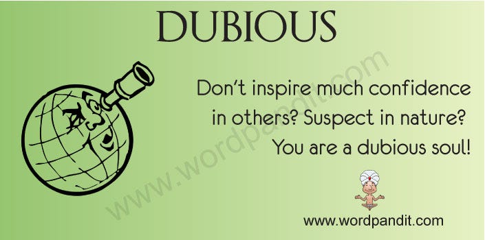 Dubious – Wordpandit