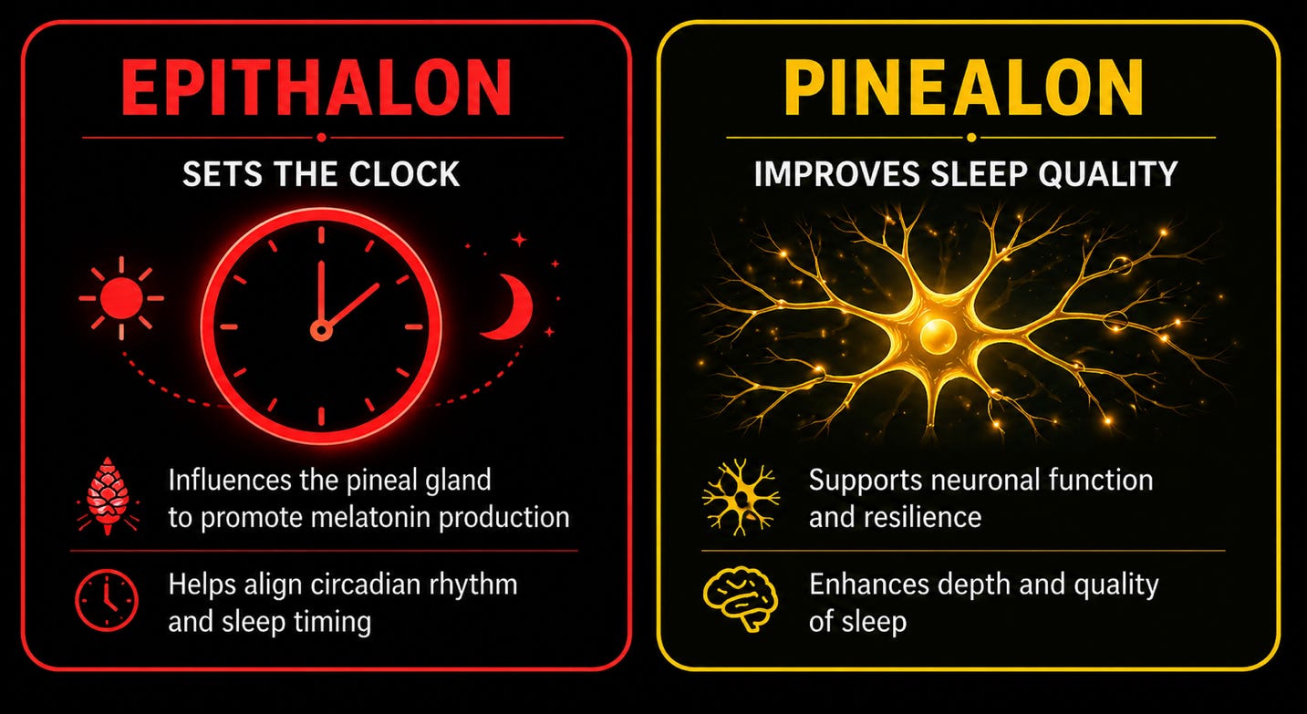 epithalon and sleep SYNTHAGEN LABORATORIES - NL-EPITHALON - PENTAPEPTIDE - To slow down aging -  To improve sleep quality and circadian rhythms - Anti-Aging Peptides