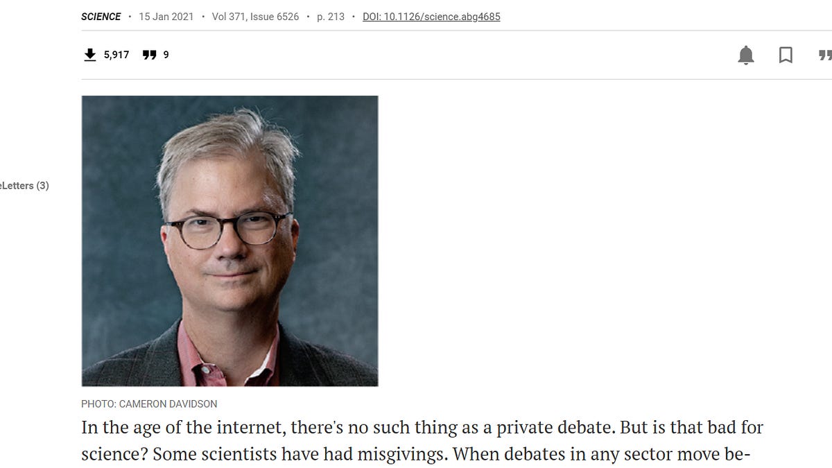 Science Editor Bbc Will the Editor-in-chief of Science agree to moderate debates on topics ...