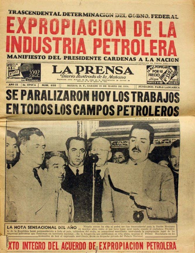 LA EXPROPIACIÓN PETROLERA - Centro Lombardo