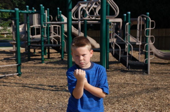 angry playground bully
