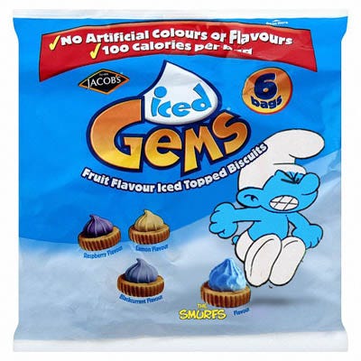 The packaging of Jacobs, McVitie's, and Khong Guan's iced gem biscuits.