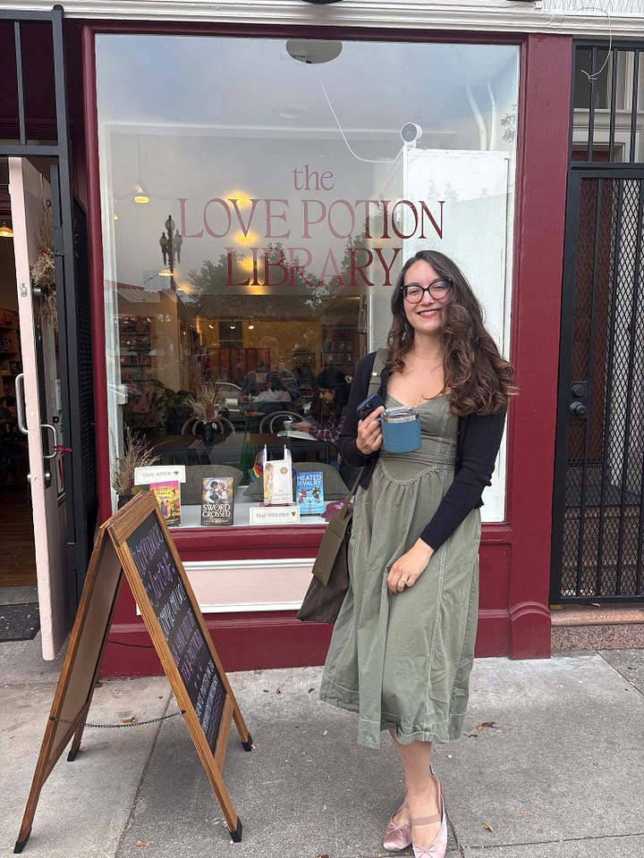 teaching a writing class at the love potion library bookstore in san francisco