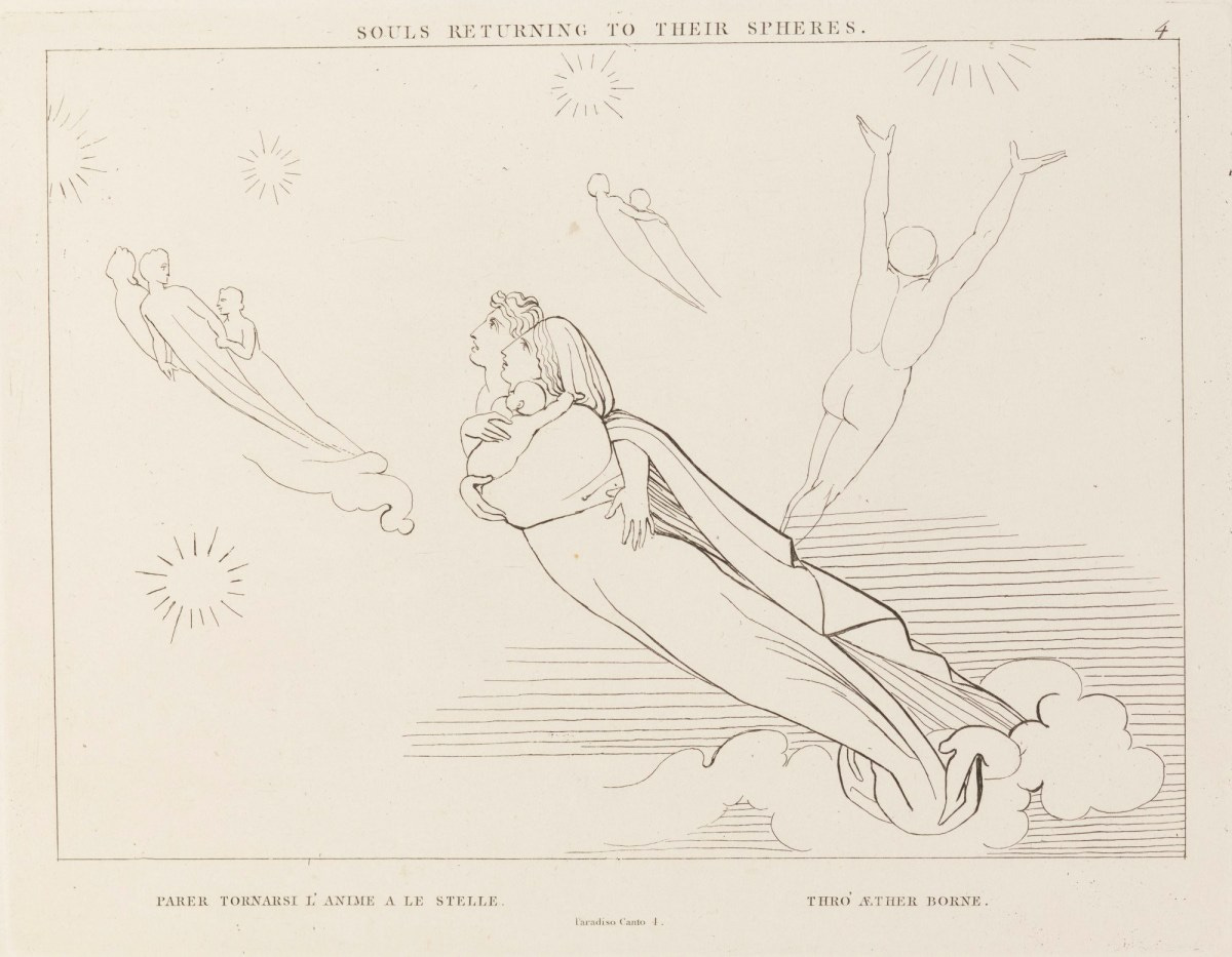John Flaxman RA, 'Souls Returning to Their Spheres.'(from The Divine Comedy, Paradise )