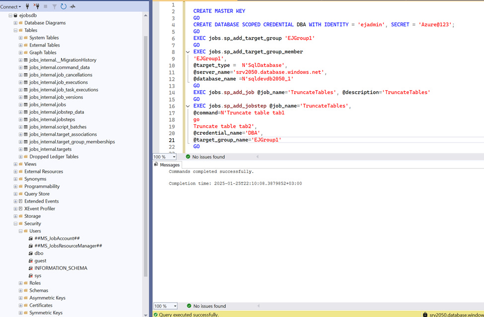 Elastic Jobs in Azure SQL Database - mahesh madhu