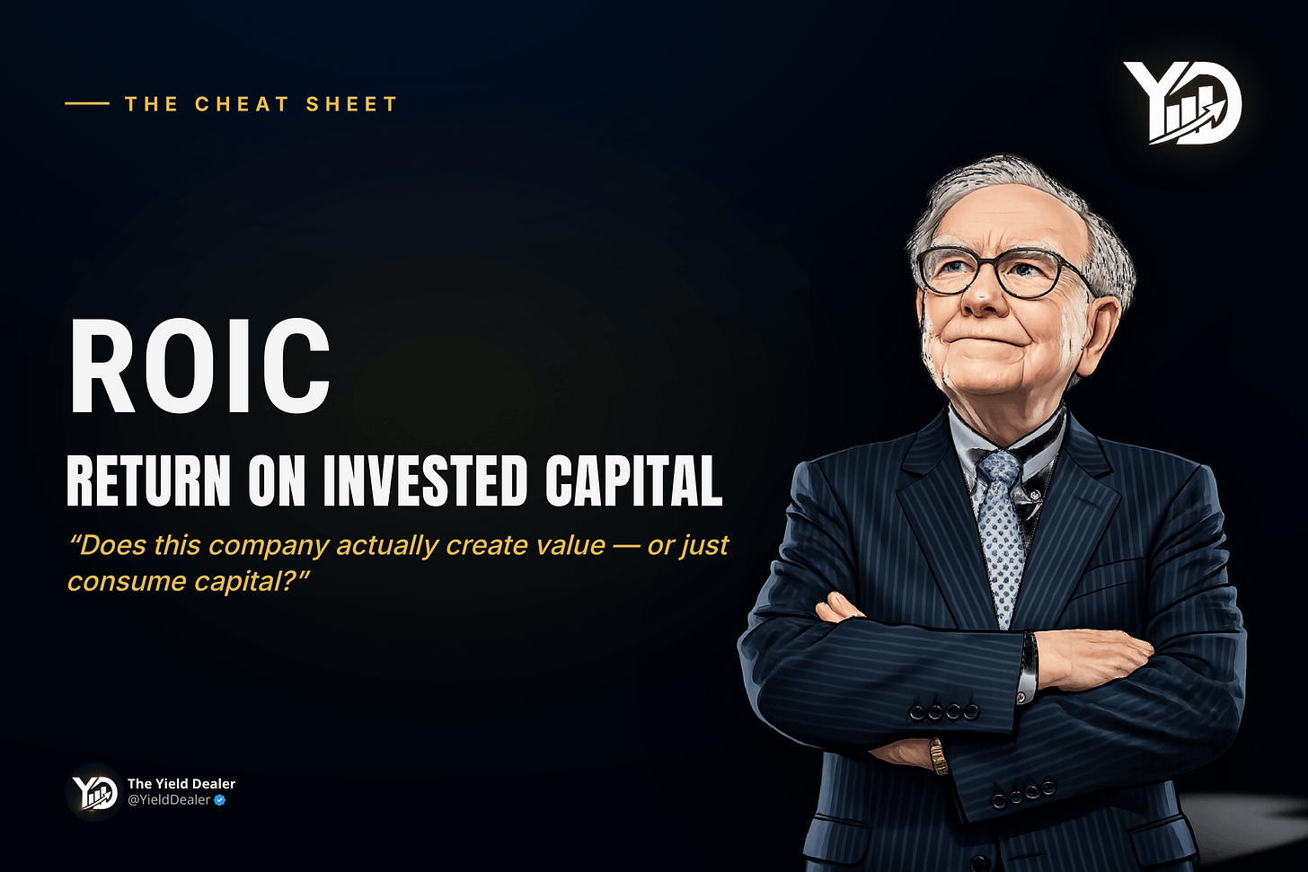 over graphic: ROIC (Return on Invested Capital) explained by The Yield Dealer over graphic: ROIC (Return on Invested Capital) explained by The Yield Dealer