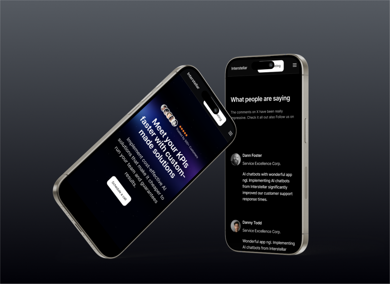 Template Interstella's Mobile View