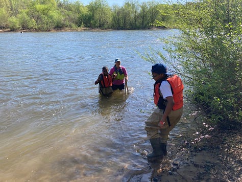 6th graders at Walker-Grant Middle School had a Meaningful Watershed Education Experience this week at the Rappahannock River.