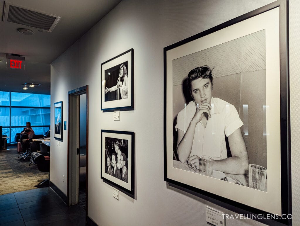 Las Vegas airport Amex Centurion Lounge, wall art.