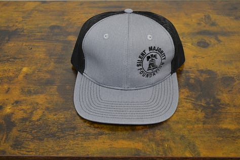 Silent Majority Foundation Logo Trucker Hat Gray/Black