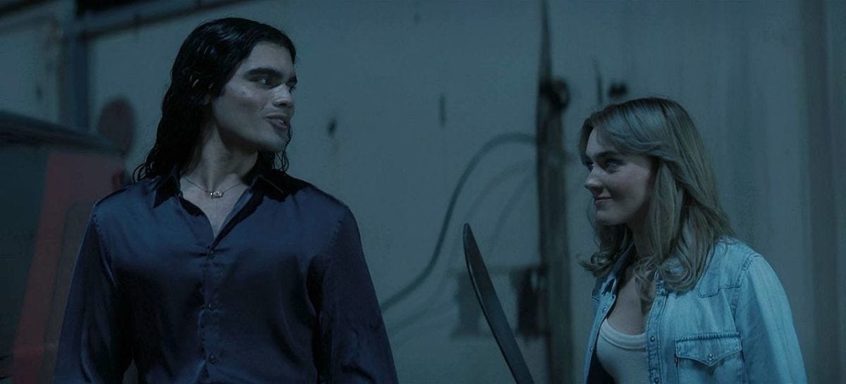 The Winchesters Mary and gay Carlos making cute small talk before fighting off black scary vampire man. The Winchesters Mary and gay Carlos making cute small talk before fighting off black scary vampire man.