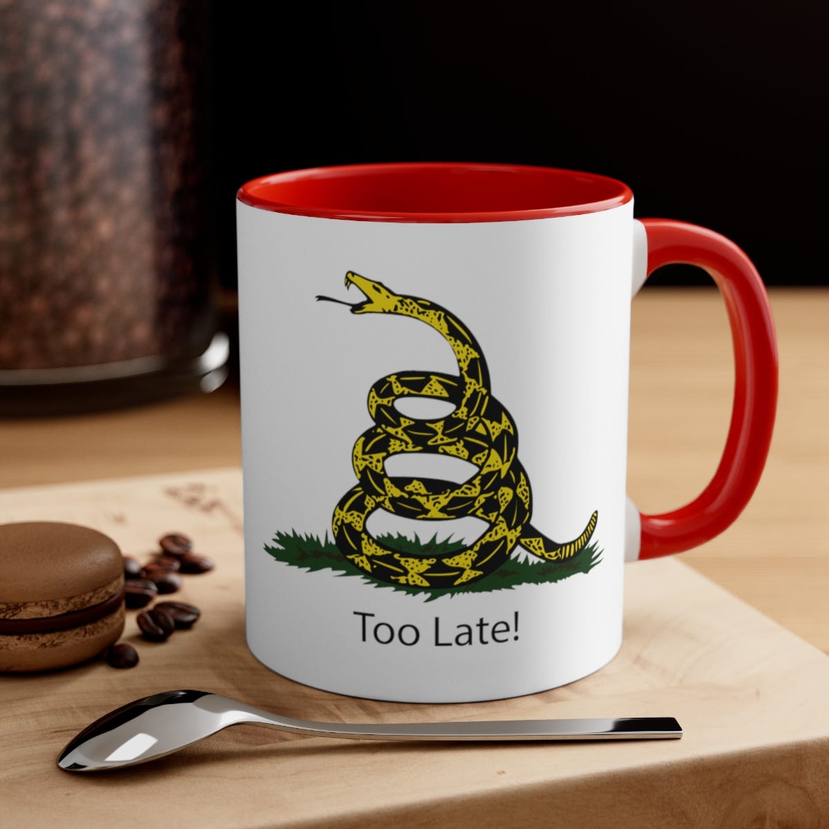 Red Accent Coffee Mug, 11oz product main image