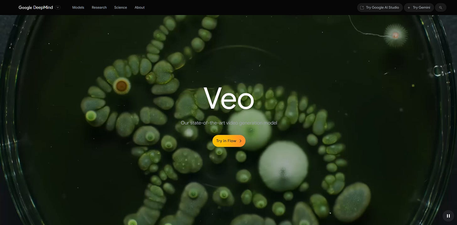 Google's Veo 2 AI image model frontpage