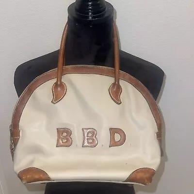 Vintage King Ranch Canvas Leather La Bolsa Bag STAMPED JJ Kingsville Texas - Picture 1 of 12
