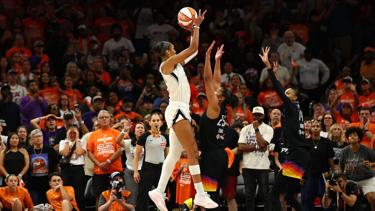 A'ja Wilson's game-winner puts Aces on verge of third WNBA title