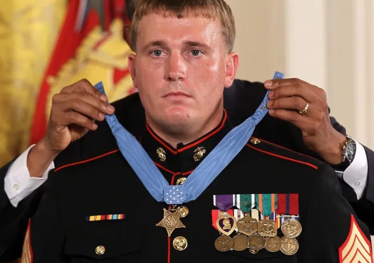 A Hero in Reserve: Dakota Meyer, Medal of Honor Marine, reenlists after 15 years. His return boosts recruitment and shows enduring service. A Hero in Reserve: Dakota Meyer, Medal of Honor Marine, reenlists after 15 years. His return boosts recruitment and shows enduring service.