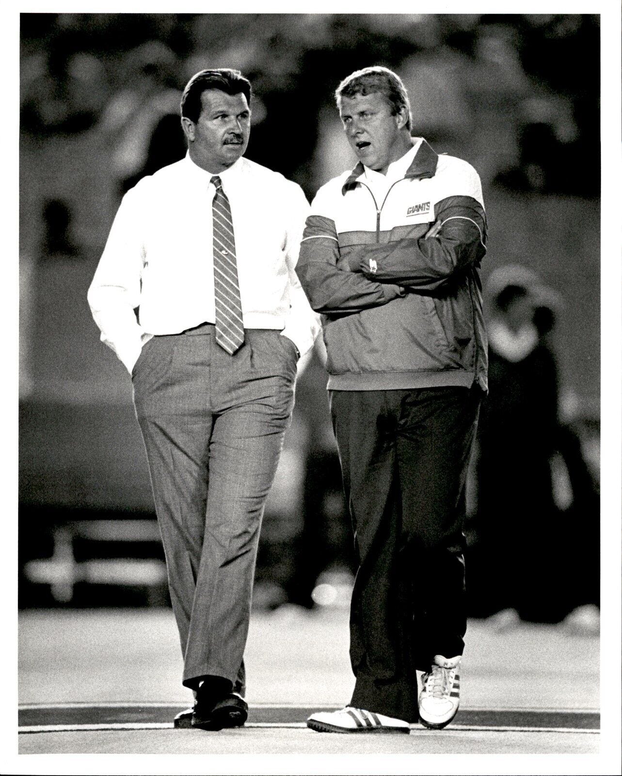 LD257 1987 Original Ron Vesely Photo SUPER BOWL COACHES MIKE DITKA BILL  PARCELLS