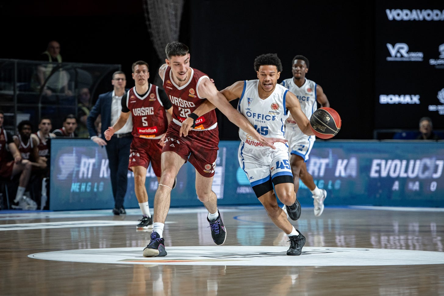 May be an image of 5 people, people playing basketball and text that says 'VODAVOD VR URSAC 5 5 meridian URSRD HP ar 52 OFFICE ApMS SNGES SNGES BOMAX AUTOM HEHCCR NCMI RTKA KA EVOLUCIJ' May be an image of 5 people, people playing basketball and text that says 'VODAVOD VR URSAC 5 5 meridian URSRD HP ar 52 OFFICE ApMS SNGES SNGES BOMAX AUTOM HEHCCR NCMI RTKA KA EVOLUCIJ'