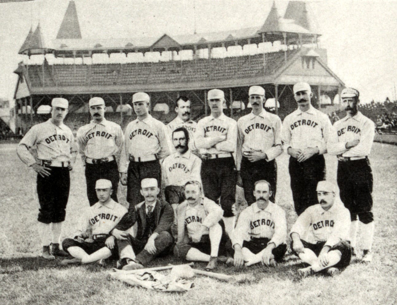 The 1888 Detroit Wolverines visiting Boston