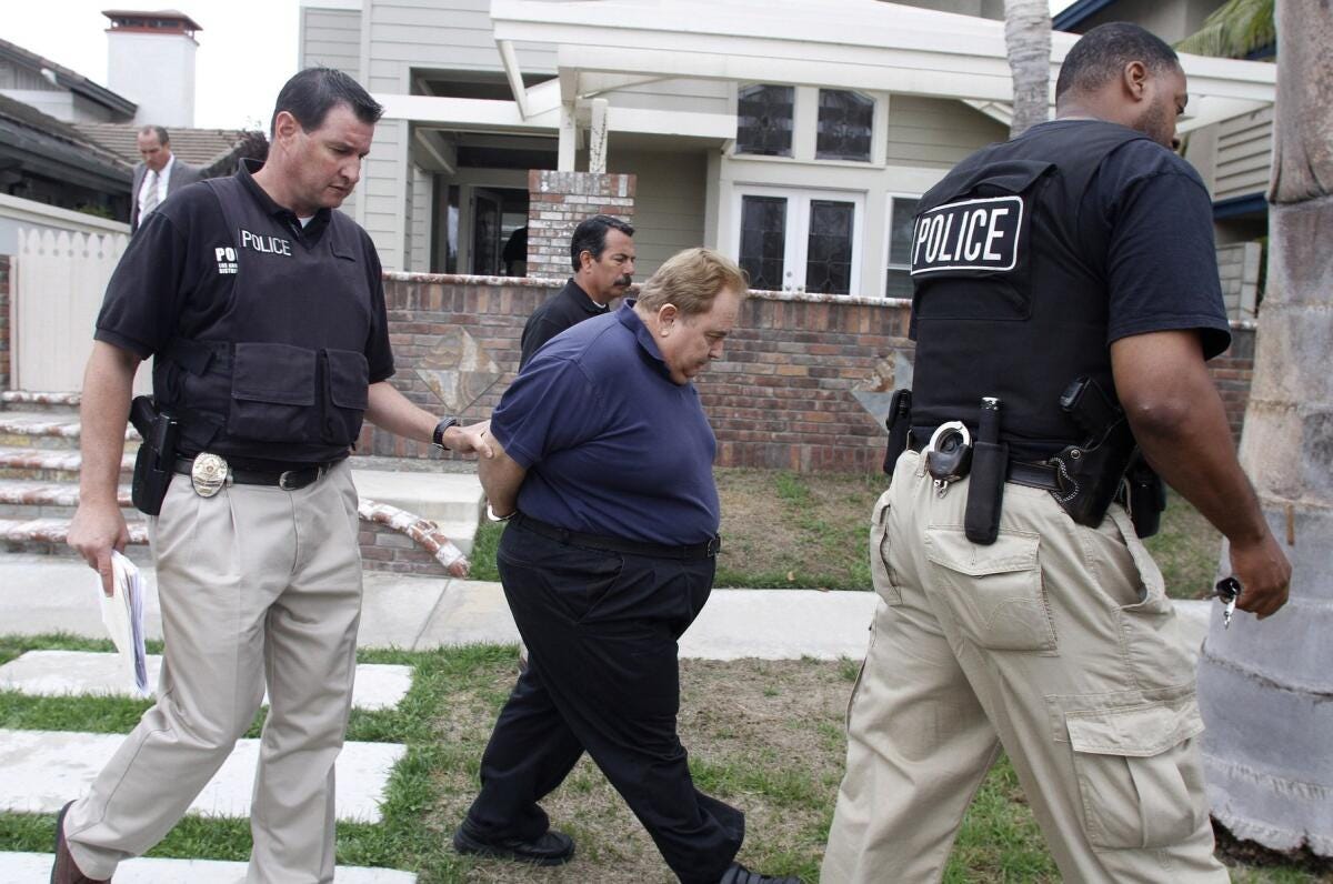 Bell leaders hauled off in cuffs - Los Angeles Times Bell leaders hauled off in cuffs - Los Angeles Times