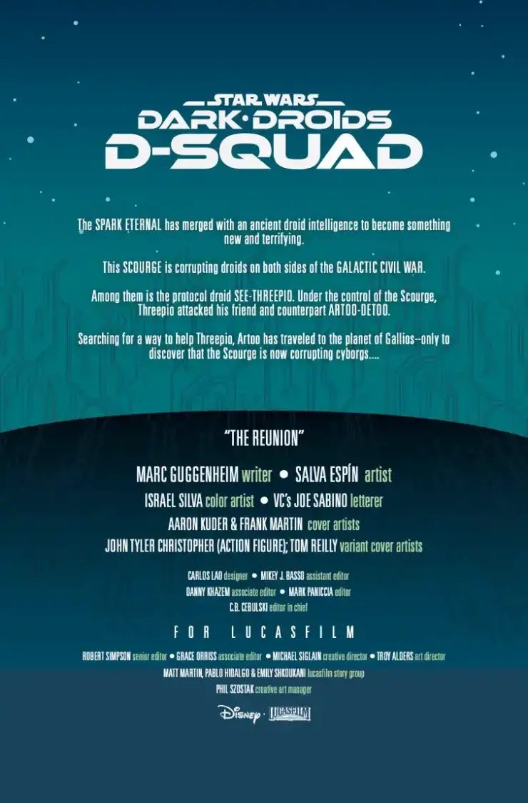 Marvel Preview: Star Wars: Dark Droids - D-Squad #3