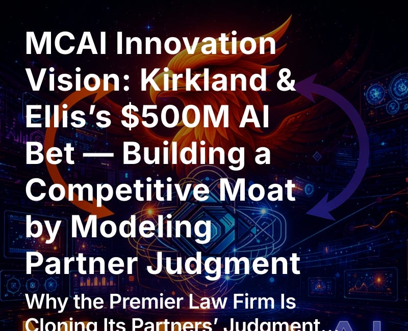 MCAI Innovation Vision: Kirkland & Ellis’s $500M AI Bet — Building a Competitive Moat by Modeling Partner Judgment