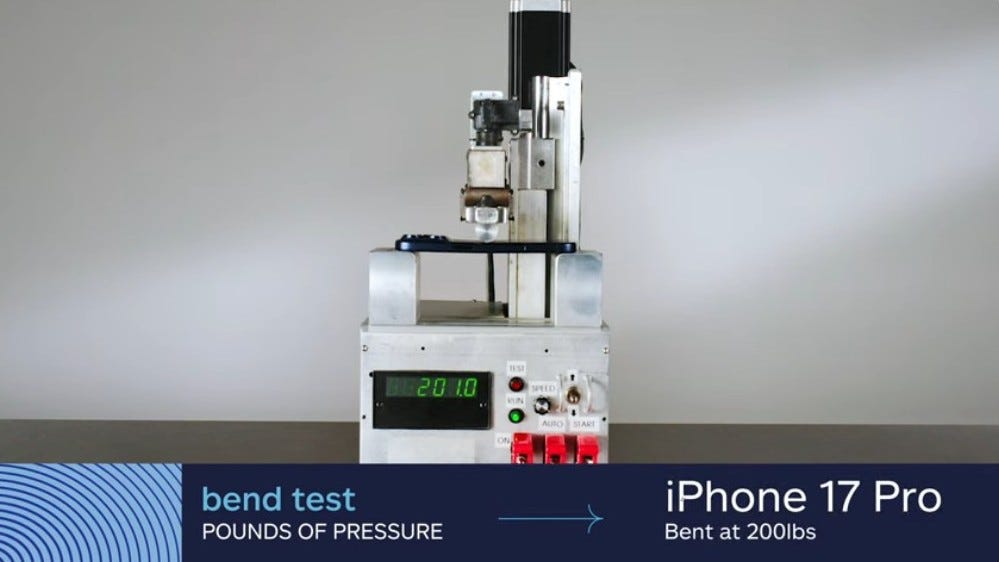 iPhone Air bend test