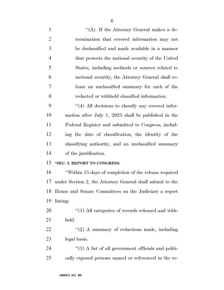 Bipartisan Discharge Petition - Epstein Files Transparency Act