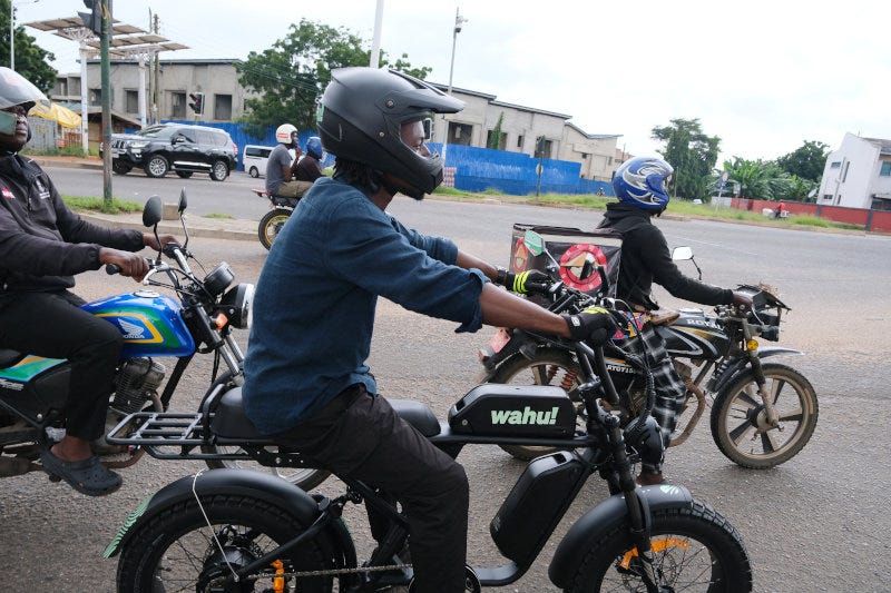 A rider on a Wahu electric bike A rider on a Wahu electric bike