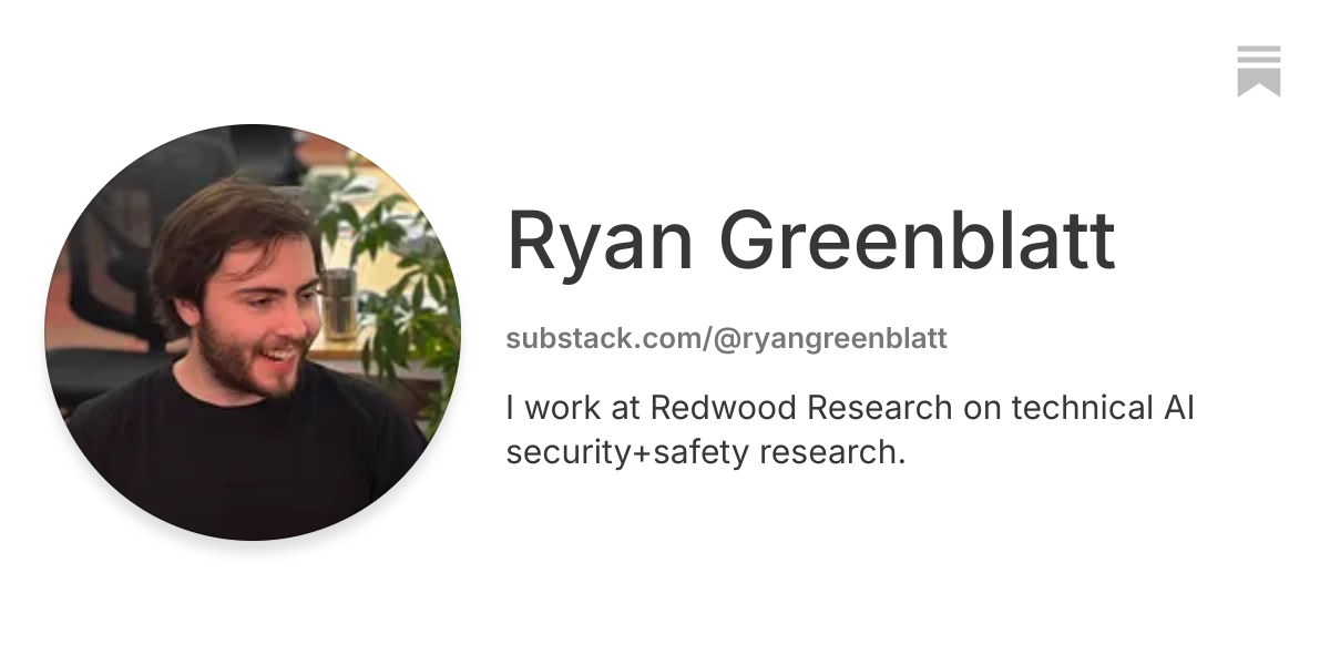 Ryan Greenblatt | Substack