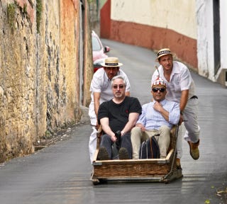 Toboggan-sleigh ride in Funchal Toboggan-sleigh ride in Funchal
