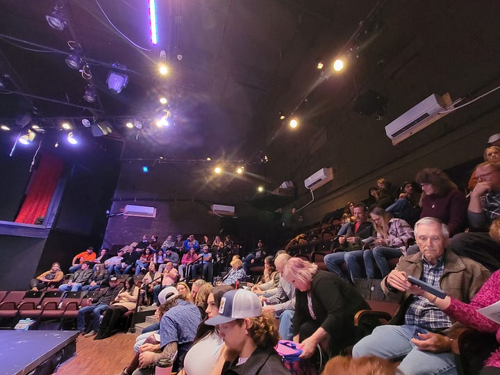 The crowd pre-show as everyone finds their seats