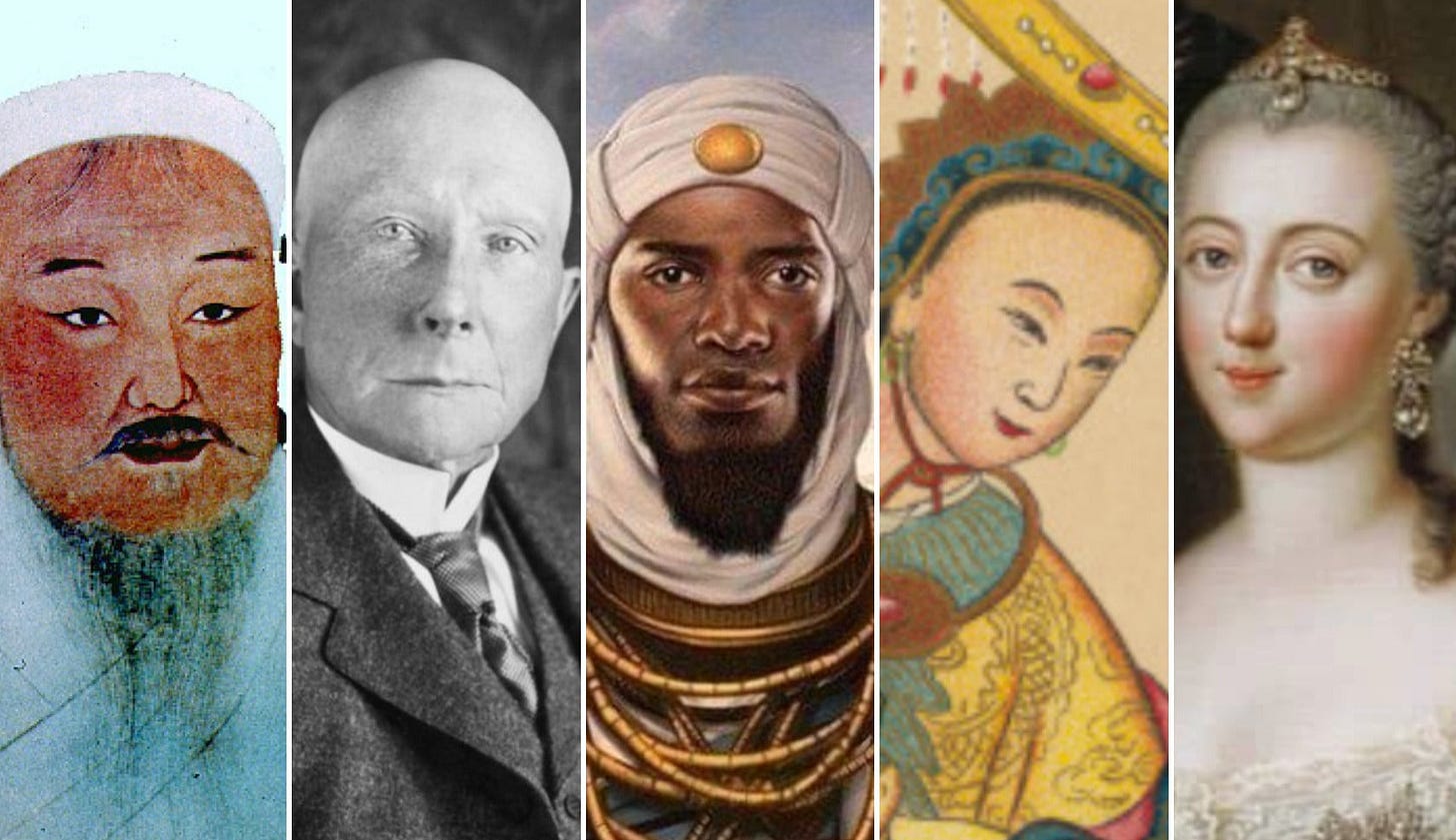 10 richest people who ever lived – net worths, ranked: Elon Musk and Jeff Bezos don't come close to Genghis Khan, oil tycoon John D. Rockefeller or 'trillionaires' Catherine the Great and 10 richest people who ever lived – net worths, ranked: Elon Musk and Jeff Bezos don't come close to Genghis Khan, oil tycoon John D. Rockefeller or 'trillionaires' Catherine the Great and